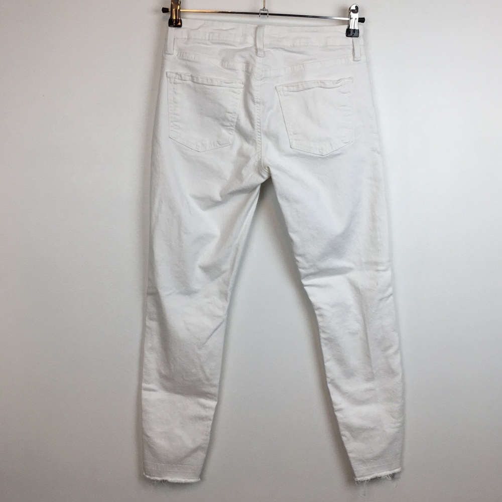 JUST BLACK Released Step Hem White Skinny Jeans - Picture 6 of 14